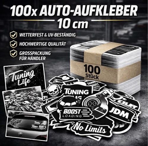 100x auto aufkleber - auto, 10cm